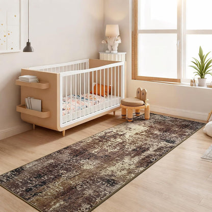 Ompaa 2x6 Rug Runners for Hallways Kitchen Runner Rug Non Slip Washable Grey Long Runner Rugs with Rubber Backing Soft Abstract Carpet Runner for Hallways, Kitchen, Bedroom, Bathroom, Entryway - Colors B