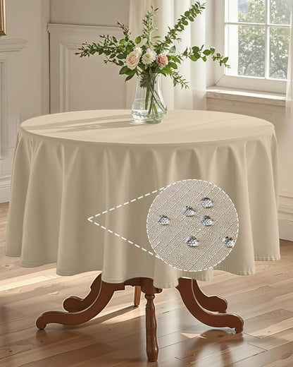 Pureegg Rectangle Linen Tablecloth Waterproof & Stain Resistant, Wrinkle-Free Table Cloth Adds Elegance and Protection, Ideal for Dining, Party, Wedding and Outdoor, 52 x 70 Inch, Sage Green