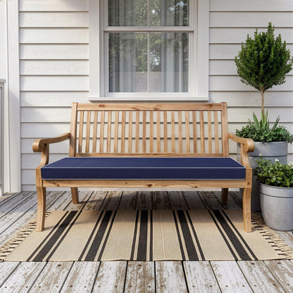 MIULEE Black Outdoor Bench Cushion 48x18x3 Inch Waterproof 3-Year Color Fastness Patio Furniture Cushions for Porch Swing, Garden Bench Sofa Couch with Adjustable Ties No Slip Design