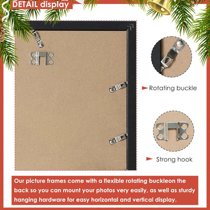 DUENPY 14x26 Collage Picture Frame 4x6 Collage Picture Frame Displays Twelve 4x6 inch Photos Available Horizontal Wall Mounting Display and Vertical Black - Colors A