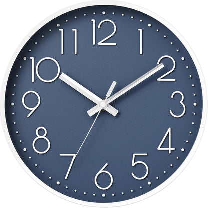 DAXSMY Wall Clock - 8 Inch Silent Non-Ticking Modern 3D Wall Clocks Battery Operated - Decorative Clock for Kitchen, Home Office, Bathroom, Bedroom(Rose Gold)