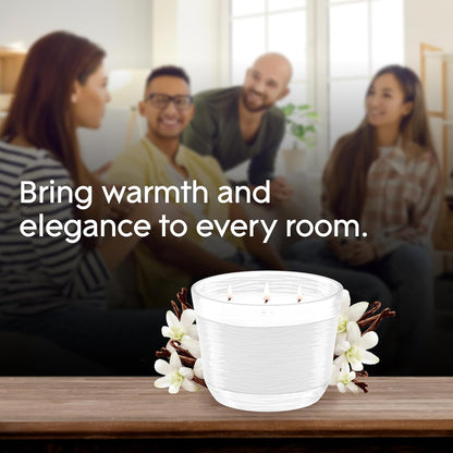 Glade 3-Wick Scented Candle Jar, Apple Cinnamon, Air Freshener Infused with Essential Oils, 6.8 Oz, 3 Count