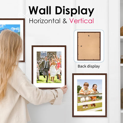 FIXSMITH 10 Pack Picture Frames Collage Wall Decor for Mounting or Tabletop Display, Gallery Wall Frame Set with Two 8x10 Black Frames, Four 5x7 Frames and Four 4x6 Frames, Multi-Pack Photo Frame Set