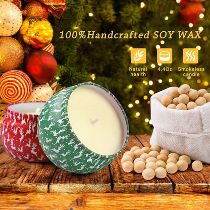 Candles Gift Set for Women, 4 Pack Scented Candles with 8% Essential Oils, 120H Long Lasting Aromatherapy Candles for Home Relaxation