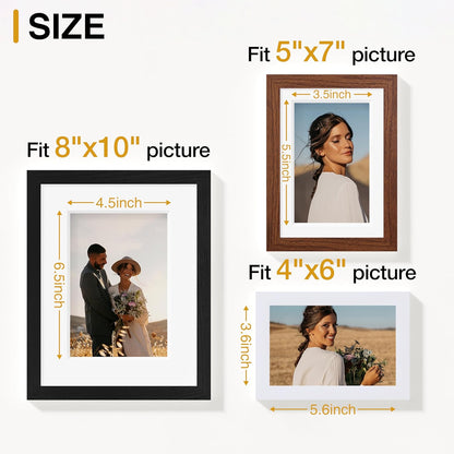 Vittanly 15 Pack Picture Frames Collage Wall Decor for Mounting or Tabletop Display, Gallery Frame Set for Family, Multi Sizes Including 3pcs 8x10, 6pcs 5x7, 6pcs 4x6, Black