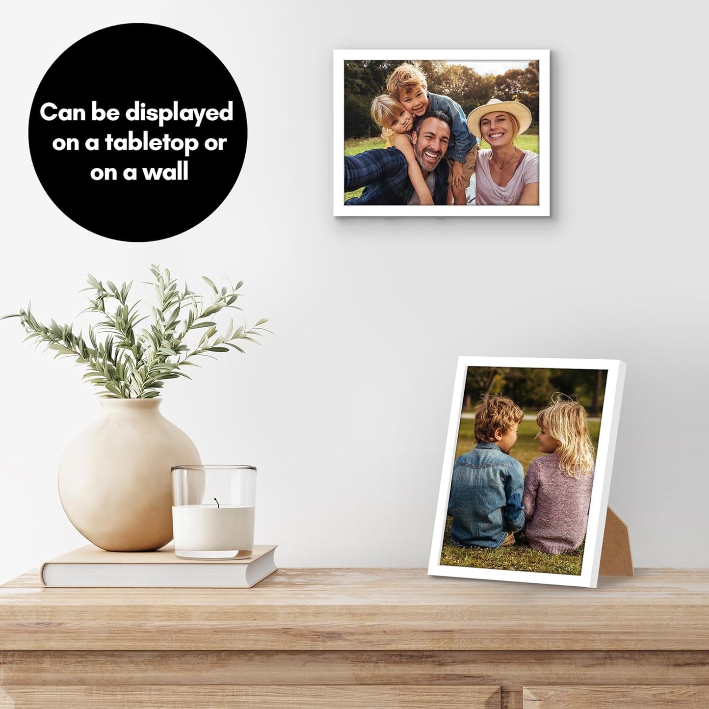 Americanflat 24x36 Poster Frame with Polished Plexiglass - Streamline Collection - Thin Border Picture Frame for Wall Display - Hanging Hardware Included - Black - Colors C