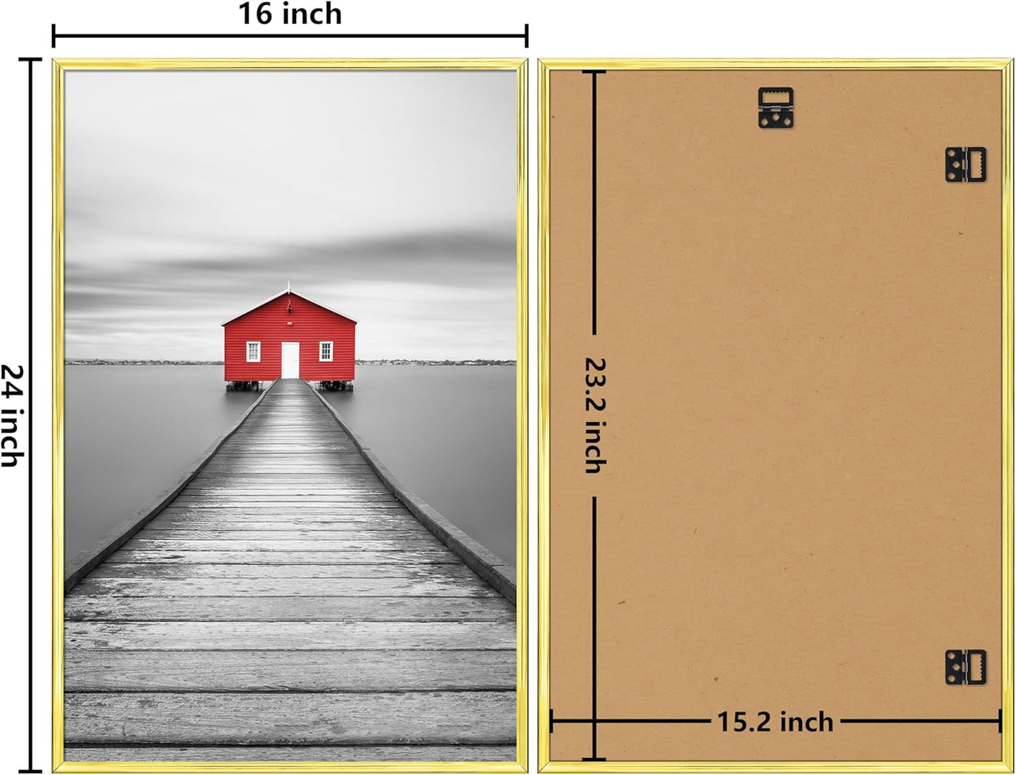 ELSKER&HOME 22.375 x 34 Poster Frame 3 Pack, Black Picture Frame for Horizontal or Vertical Wall Mounting, Sturdy and Scratch-proof