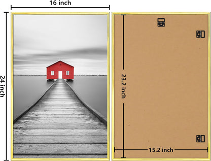 ELSKER&HOME 22.375 x 34 Poster Frame 3 Pack, Black Picture Frame for Horizontal or Vertical Wall Mounting, Sturdy and Scratch-proof