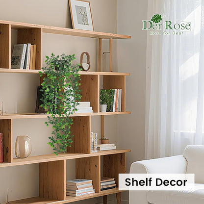 Der Rose 34'' Fake Plants Hanging Artificial Potted Plants Indoor and Outdoor for Home Bathroom Wall Shelf Office Decor (1Pack)