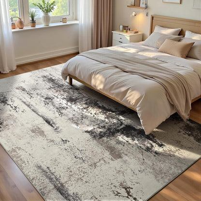 Ompaa 2x6 Rug Runners for Hallways Kitchen Runner Rug Non Slip Washable Grey Long Runner Rugs with Rubber Backing Soft Abstract Carpet Runner for Hallways, Kitchen, Bedroom, Bathroom, Entryway - Colors B