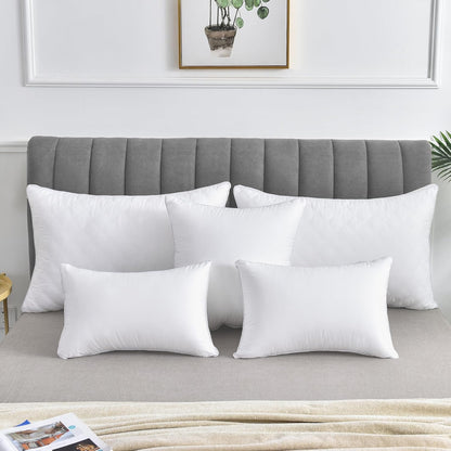 Oubonun 18"x18" Pillow Inserts (Set of 2) - Throw Pillow Inserts with 100% Cotton Cover - 18 Inch Square Interior Sofa Pillow Inserts - Decorative Pillow Insert Pair - White Couch Pillow