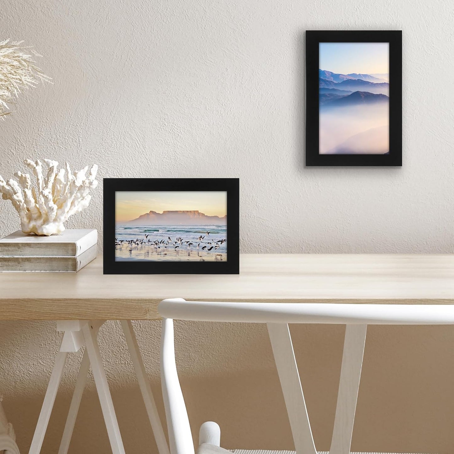 Americanflat 12x18 Poster Frame with Shatter-Resistant Glass - Signature Collection - Gallery-Style Frames Made of Engineered Wood - Photo Frame for Wall Display - Black - Colors A