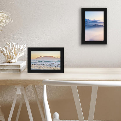 Americanflat 12x18 Poster Frame with Shatter-Resistant Glass - Signature Collection - Gallery-Style Frames Made of Engineered Wood - Photo Frame for Wall Display - Black - Colors A