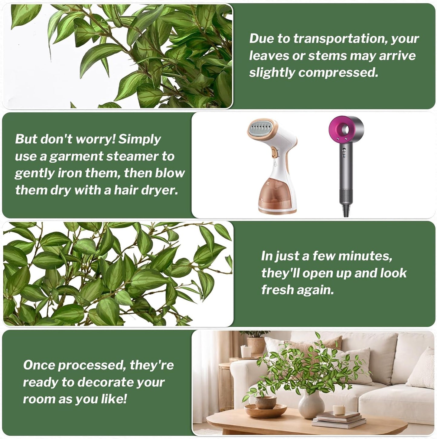 Waipfaru 5PCS Greenery Stems for Vases, 32.7 inch Artificial Eucalyptus Green Fake Leaves Branches, Faux Olive Silk Plants for Centerpieces Vase Filler Home Kitchen Pottery Barn Decor