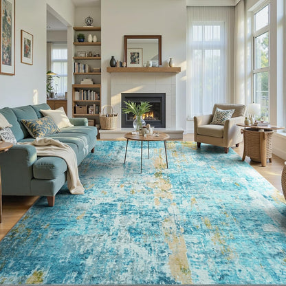 Ompaa 2x6 Rug Runners for Hallways Kitchen Runner Rug Non Slip Washable Grey Long Runner Rugs with Rubber Backing Soft Abstract Carpet Runner for Hallways, Kitchen, Bedroom, Bathroom, Entryway - Colors A