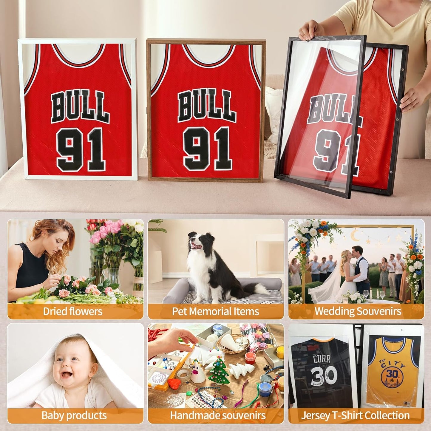 8x10 Deep Shadow Box Picture Frame Display Case with Linen Back and Stand,Real Glass Black Shadow Memory Box Frame 8x10 for Flower Baby Pet Wedding Photo Art Craft Memorial Wall Decor Gift