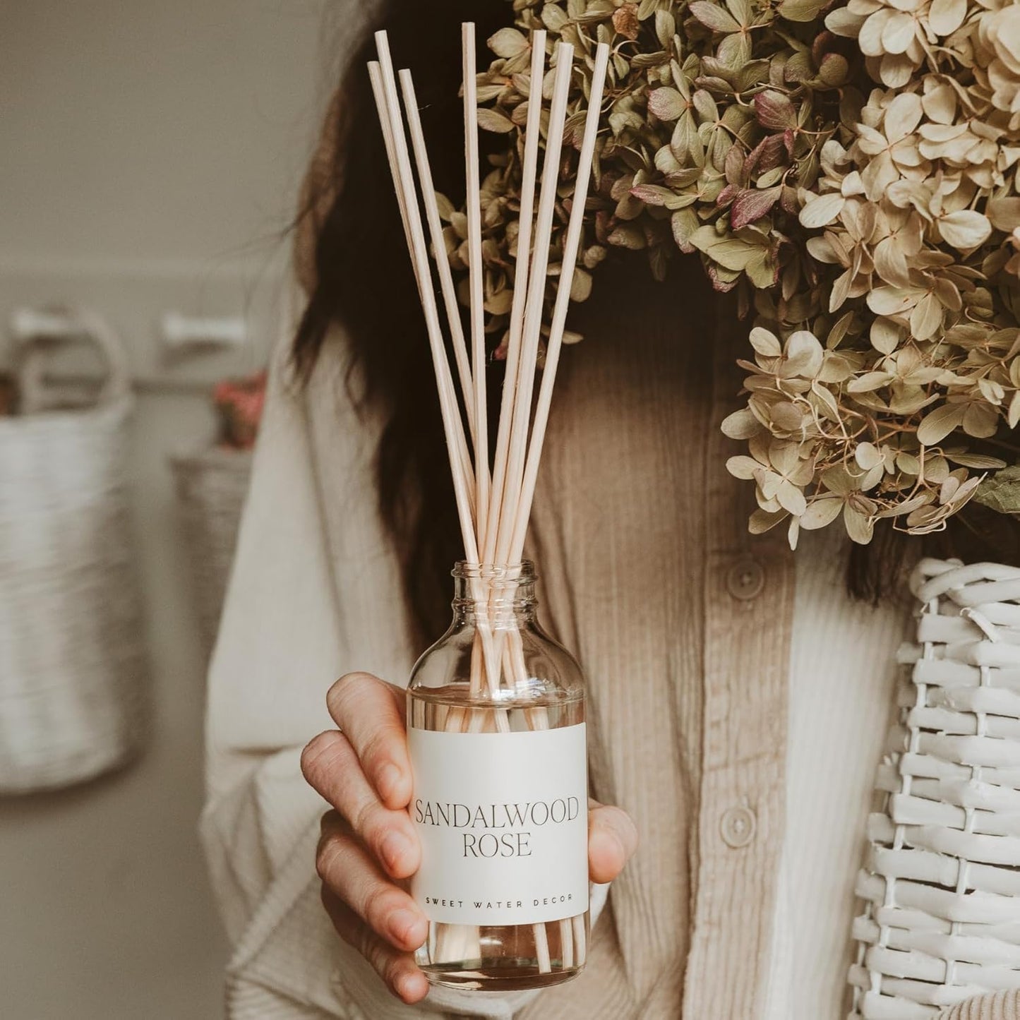 Sweet Water Decor Salt & Sea Reed Diffuser Set - Sea Salt Citrus & Musk Amber Scent Diffuser - Reed Diffusers for Home with Long Lasting Fragrance - Non-Toxic Oil Reed Diffuser - Made in the USA