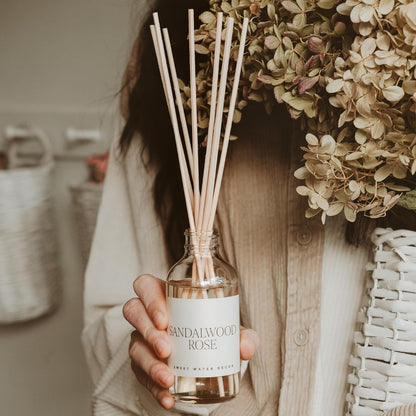 Sweet Water Decor Salt & Sea Reed Diffuser Set - Sea Salt Citrus & Musk Amber Scent Diffuser - Reed Diffusers for Home with Long Lasting Fragrance - Non-Toxic Oil Reed Diffuser - Made in the USA