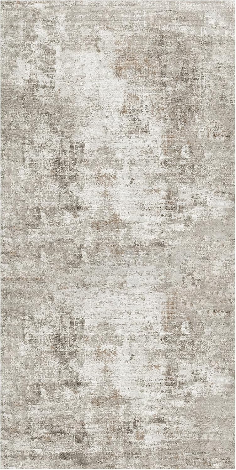 2x3 Washable Non-Slip Area Rug - Soft Low Pile Throw Rug for Kitchen Entryway Bedroom - Modern Indoor Door Mat with Rubber Backing (Beige Grey) - Colors B