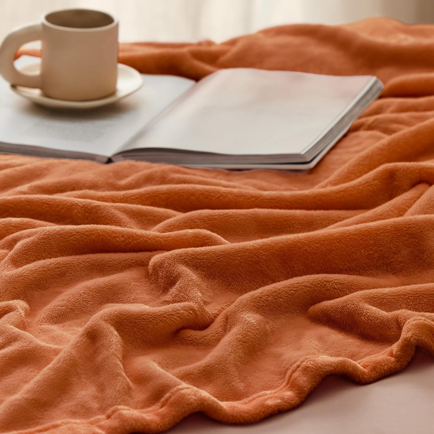 Bedsure GentleSoft Fleece Throw Blanket for Couch Grey - Lightweight Plush Fuzzy Cozy Soft Blankets and Throws for Sofa, Couch, Travel, Camping, 50x60 inches - Colors B