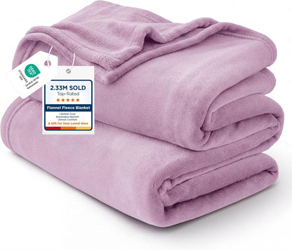 Bedsure GentleSoft Fleece Throw Blanket for Couch Grey - Lightweight Plush Fuzzy Cozy Soft Blankets and Throws for Sofa, Couch, Travel, Camping, 50x60 inches - Colors A