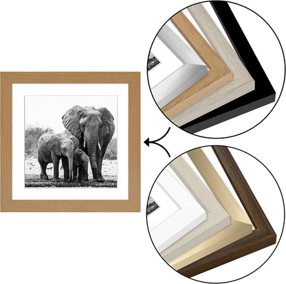 Americanflat 8x10 Picture Frame with Shatter-Resistant Glass - Use as 5x7 Frame with Mat or Display 8x10 Photo Without Mat - Signature Collection - Picture Frames for Tabletop and Wall Display - Black