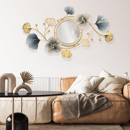 Lucky Monet Large Wall Decor for Living Room, Modern Metal Wall Art, 3D Textured Geometric Wall Sculpture 59"x24" Wall Hanging Decoration for Dinning Room Bedroom Entryway