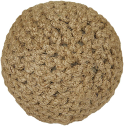 Deco 79 Jute Rope Handmade Decorative Ball Orbs & Vase Filler with Varying Designs, Set of 4 4"W, 4"H, Brown