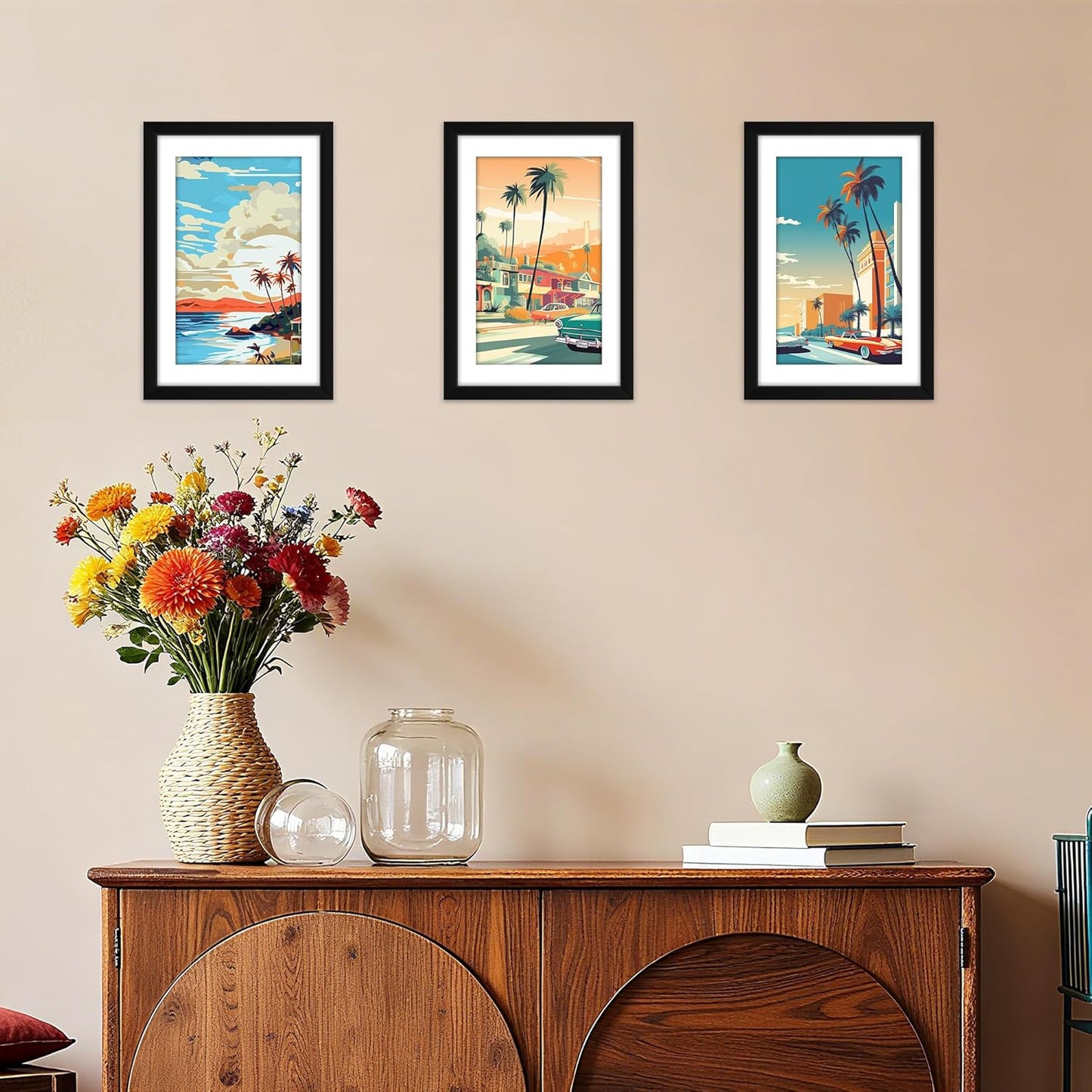 FIXSMITH 8x10 Picture Frame Set of 2, Photo Frame with HD Plexiglass, Display Pictures 5x7 with Mat or 8x10 Without Mat Multi Picture Frames Collage for Tabletop or Wall Display, Black