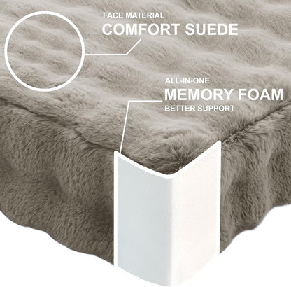 JKMAX 2 Pcs High Density Foam Floor Pillow - Upgraded Large Pillows Seating for Adults - Outdoor Floor Cushion with Soft Tufted Cover - Yoga Pillows for Sitting On Floor - 22 Inch Light Gray