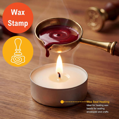 PAMI Premium 50 Pack Long-Lasting Tealight Candles - Unscented with 2.5 Hours Burning Time- Paraffin Tealights with Beautiful Flame- Round Candles Perfect for Votive Candle Holders