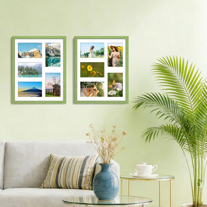 DUENPY 14x26 Collage Picture Frame 4x6 Collage Picture Frame Displays Twelve 4x6 inch Photos Available Horizontal Wall Mounting Display and Vertical Black - Colors A