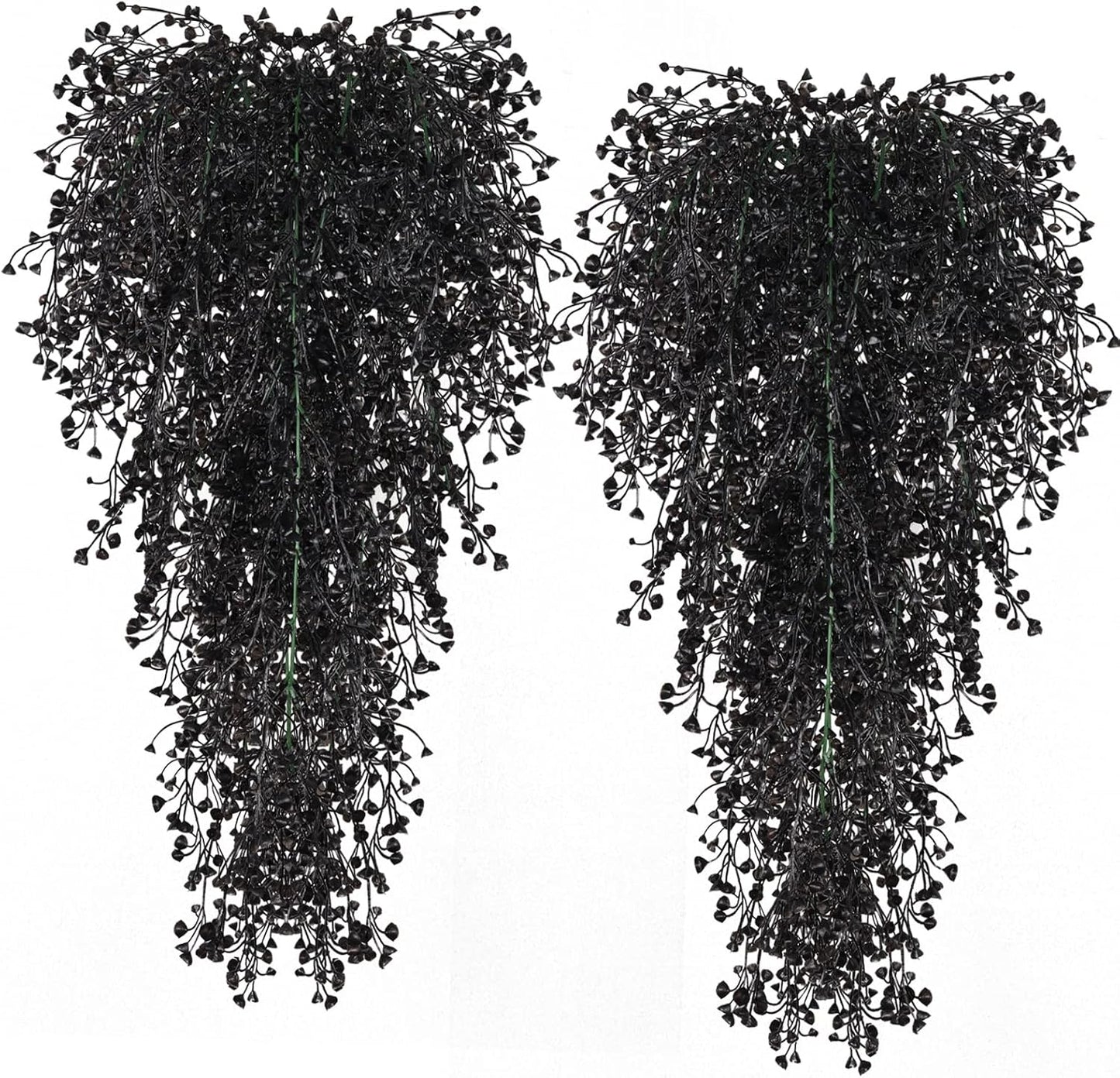 RECUTMS Fake Hanging Plants Artificial Ferns for Outdoor Hanging Faux Plants Vine Ivy Faux Fern Hanging Vines Wall Plants for Home Garden Party Wedding Decor (White 4P)