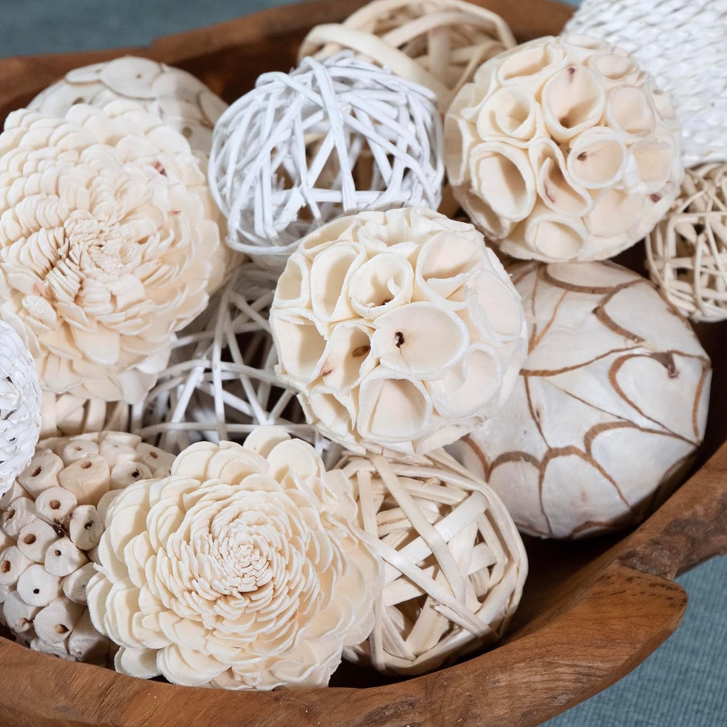 ANDALUCA Decorative Balls Bag Bowl Filler Home Decor (Beige)