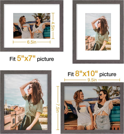 Vittanly 11x14 Picture Frame, Display Pictures 8x10 with Mat or 11x14 without Mat, Photo Frame for Wall Mounting, Black, 1 Pack - Colors B