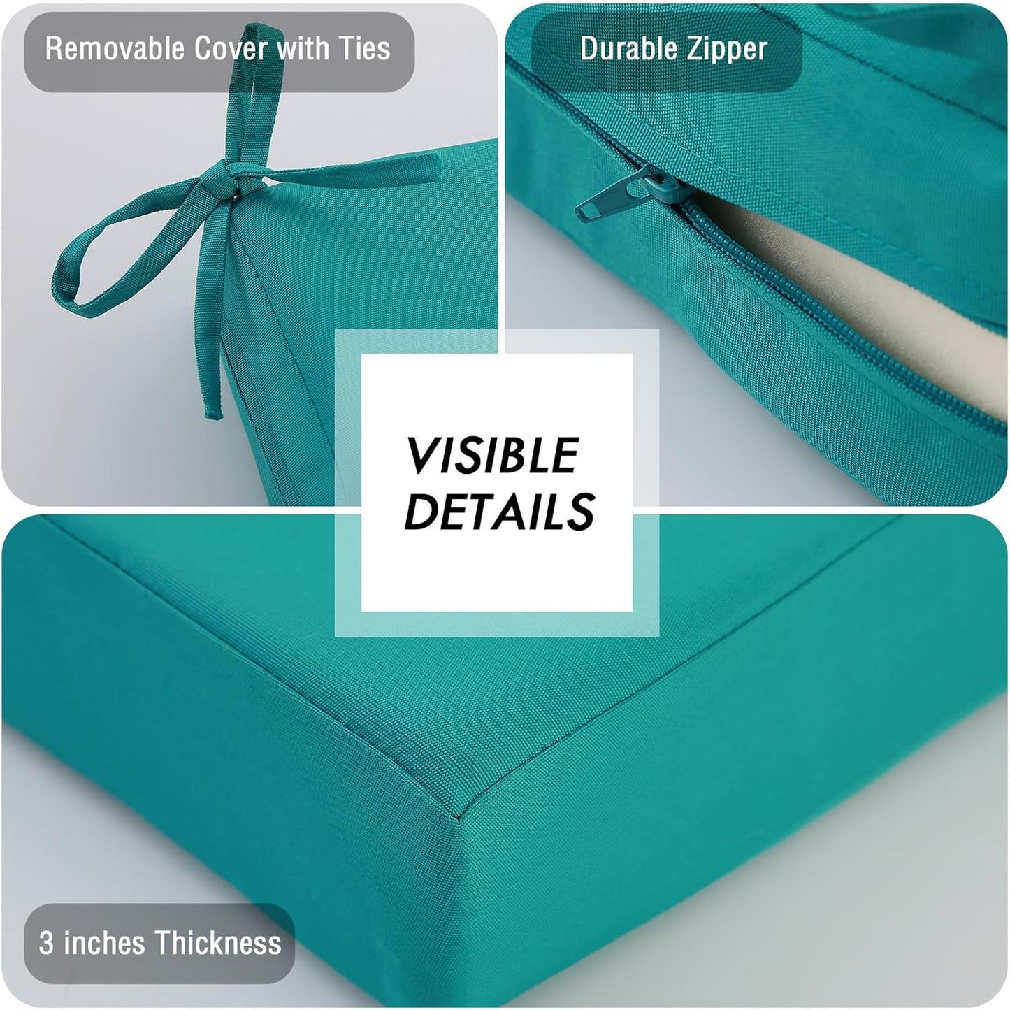 idee-home Outdoor Bench Cushion Waterproof, Bench Cushions for Outdoor Furniture, Patio Porch Swing Replacement Seat Pad with Ties for Garden Backyard, 48 x 18 Inch Red