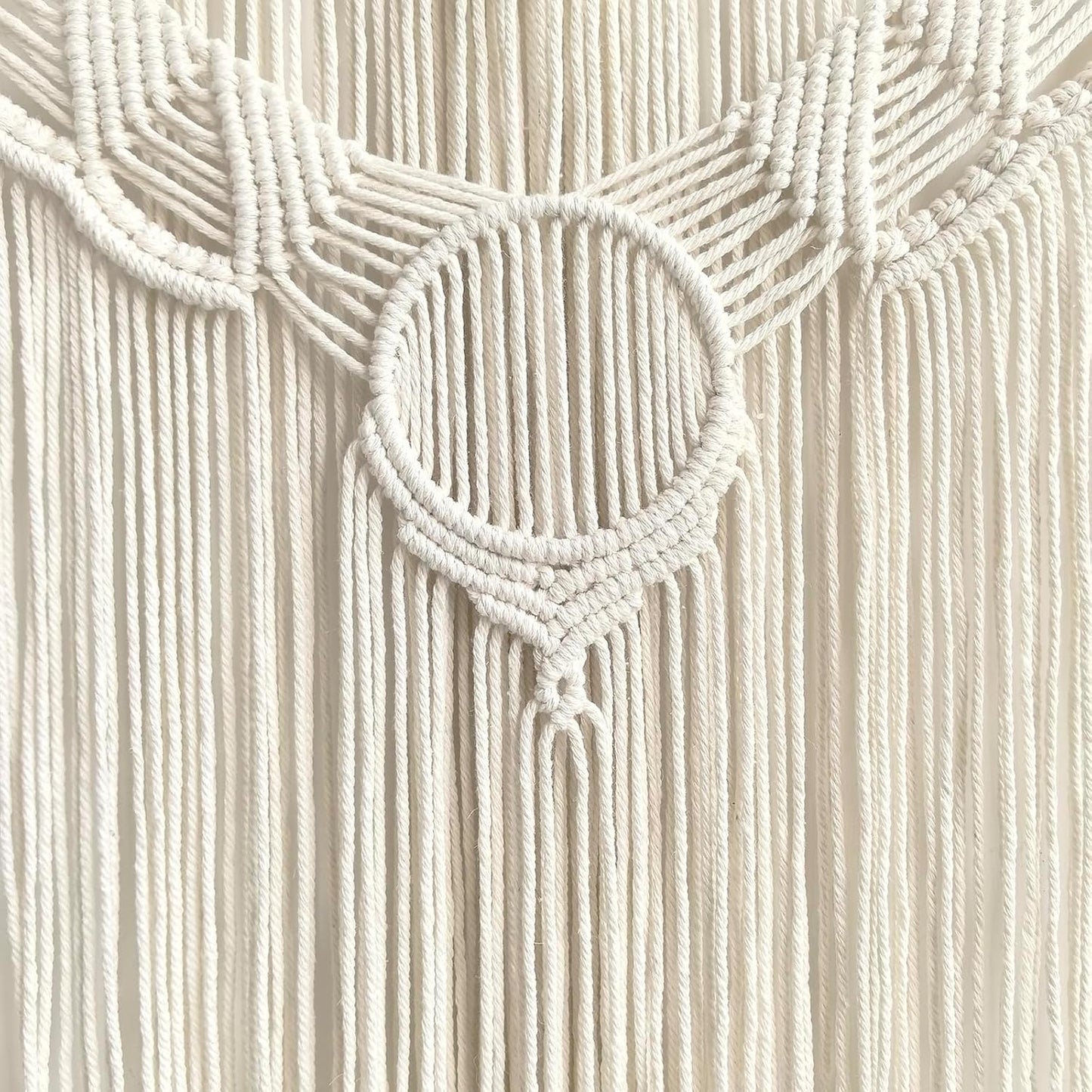 Achart Macrame Wall Hanging Large- Boho Wall Decor- large wall art- Wall Decor Living Room- Macrame Tapestry Boho Decor for Bedroom (Wooden Bead)