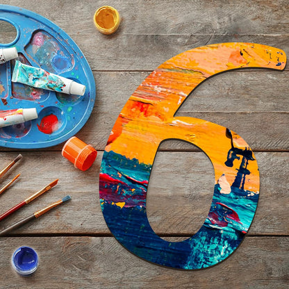 17 inch Large Wooden Sign & for Wall Decor, Big Wood Symbol &, Giant Paintable Blank Wooden Shapes for Crafts, Unfinished Wood Cutouts for Birthday Party, Rustic Wedding, Christmas Decor, Baby Shower