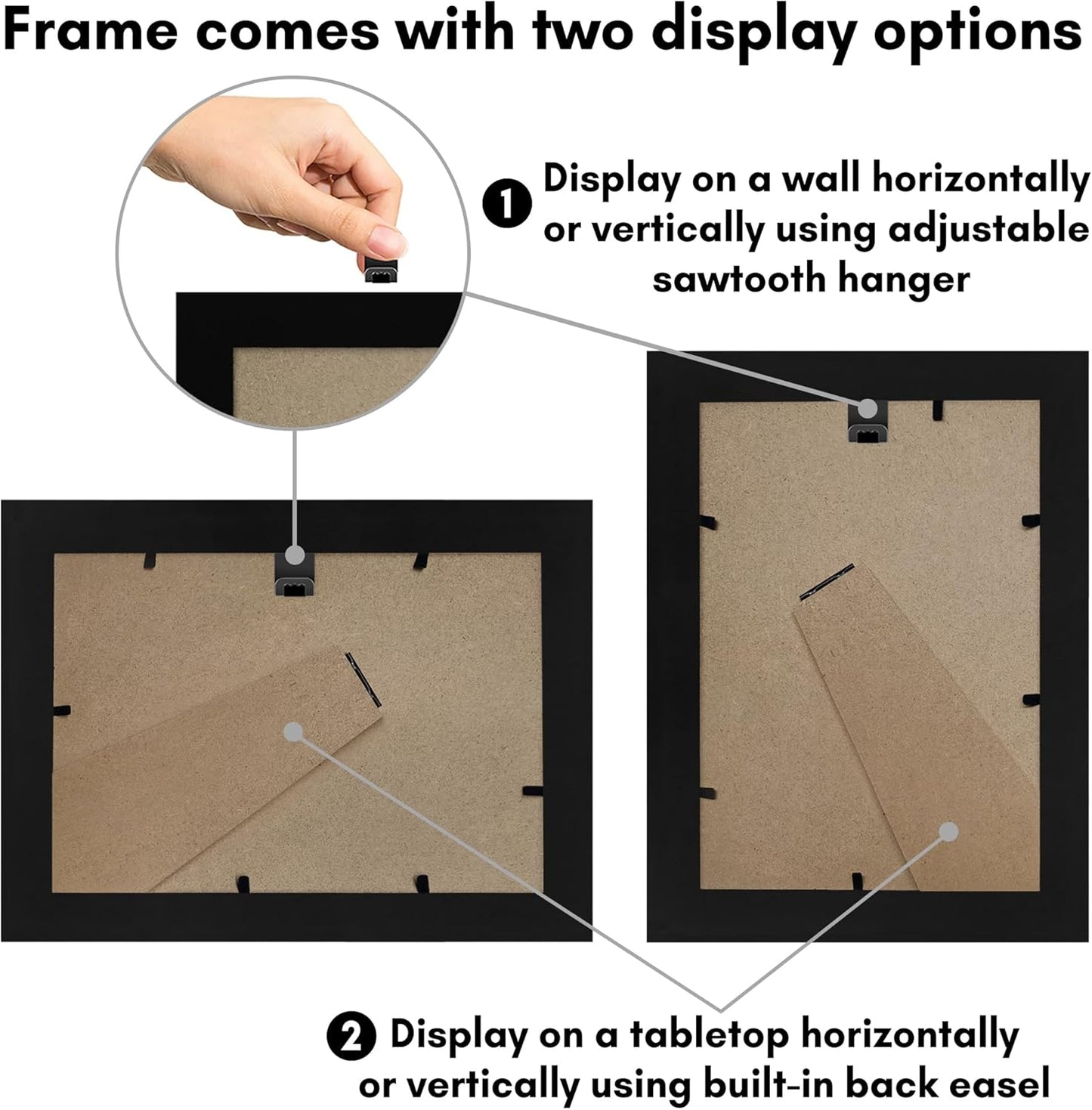 Americanflat 12x18 Poster Frame with Shatter-Resistant Glass - Signature Collection - Gallery-Style Frames Made of Engineered Wood - Photo Frame for Wall Display - Black - Colors C