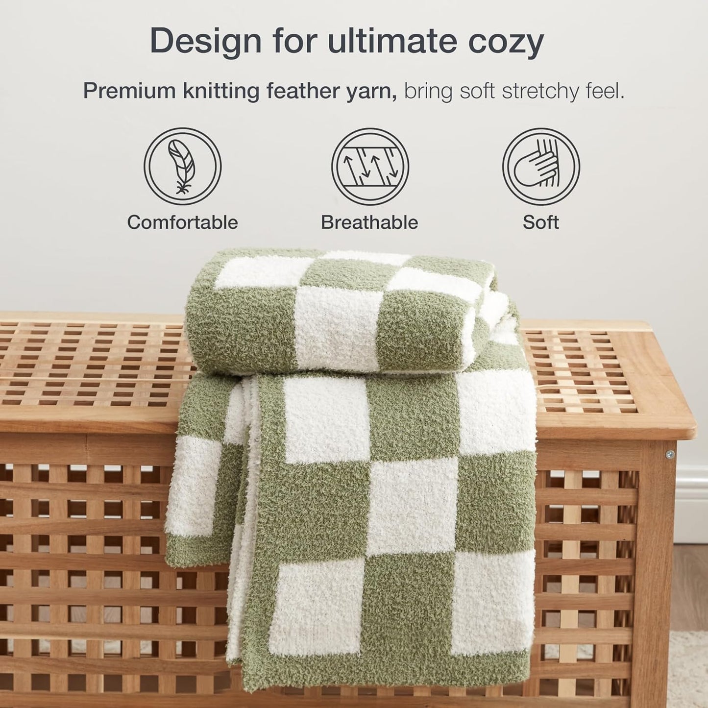 EXQ Home Fleece Throw Blanket for Couch or Bed - 3D Imitation Turtle Shell Jacquard Decorative Blankets - Cozy Soft Lightweight Fuzzy Flannel Blanket Suitable for All Seasons(50"×60",Beige)