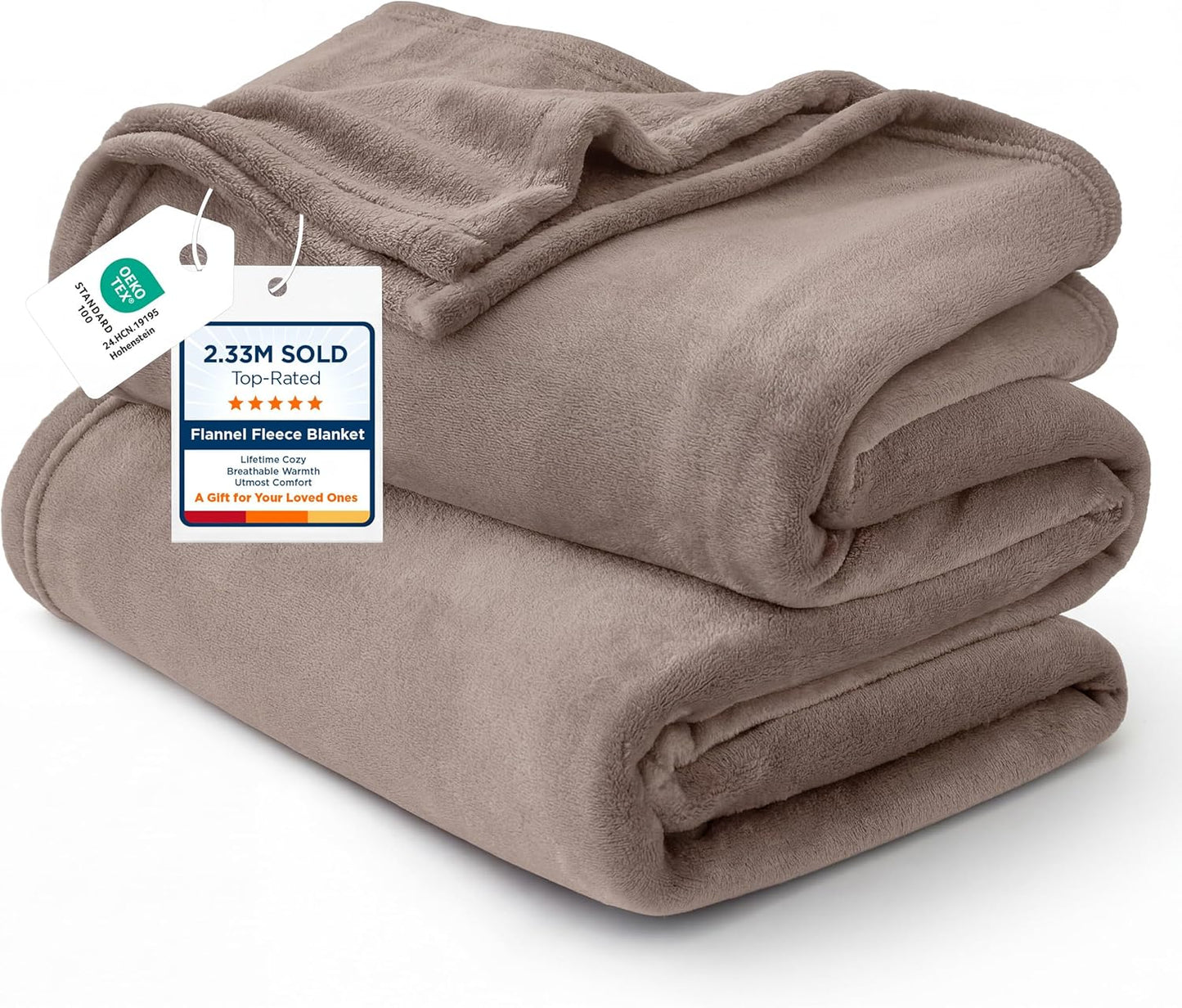Bedsure GentleSoft Fleece Throw Blanket for Couch Grey - Lightweight Plush Fuzzy Cozy Soft Blankets and Throws for Sofa, Couch, Travel, Camping, 50x60 inches - Colors B