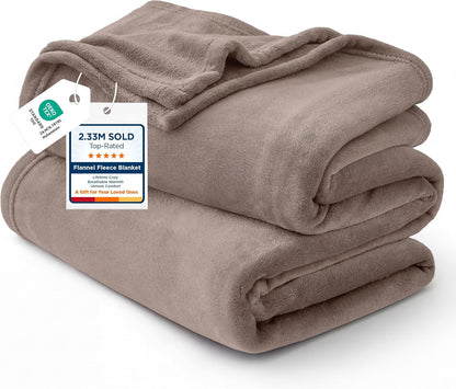 Bedsure GentleSoft Fleece Throw Blanket for Couch Grey - Lightweight Plush Fuzzy Cozy Soft Blankets and Throws for Sofa, Couch, Travel, Camping, 50x60 inches - Colors B