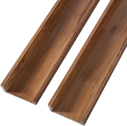 AZSKY Floating Shelves Wall Mounted Set of 2 Natural Wood Picture Shelves Wall Shelves for Bedroom Bathroom Living Room Kitchen Laundry Room Storage & Decoration 24 Inch