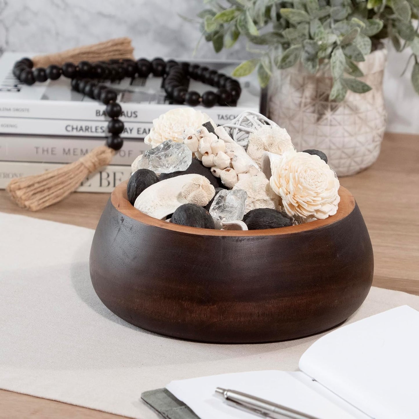 ANDALUCA Maison Box Fragrance Potpourri Decorative Vase & Bowl Filler Home Décor (Coconut Sandalwood)