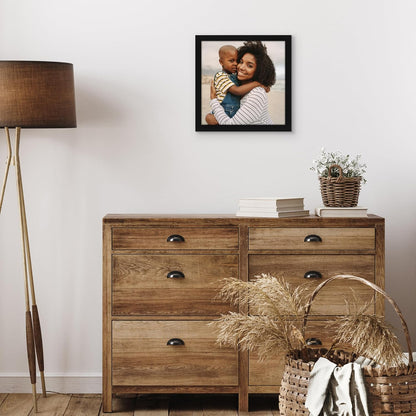 Americanflat 12x18 Poster Frame with Shatter-Resistant Glass - Signature Collection - Gallery-Style Frames Made of Engineered Wood - Photo Frame for Wall Display - Black - Colors A