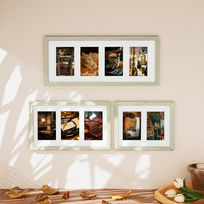 Vittanly 11x14 Collage Picture Frame, Displays 5Pcs 4x6 Pictures with Mat or 1Pcs 11x14 without Mat for Wall Mounting, Picture Frames Collage Wall Decor in Black, 1 Pack