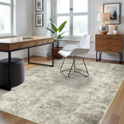 8x10 Area Rugs for Living Room Rug Washable: Abstract Large Rug for Dining Room Bedroom Carpet Non Slip 8 by 10 Indoor Modern Nursery Home Office Blue Grey