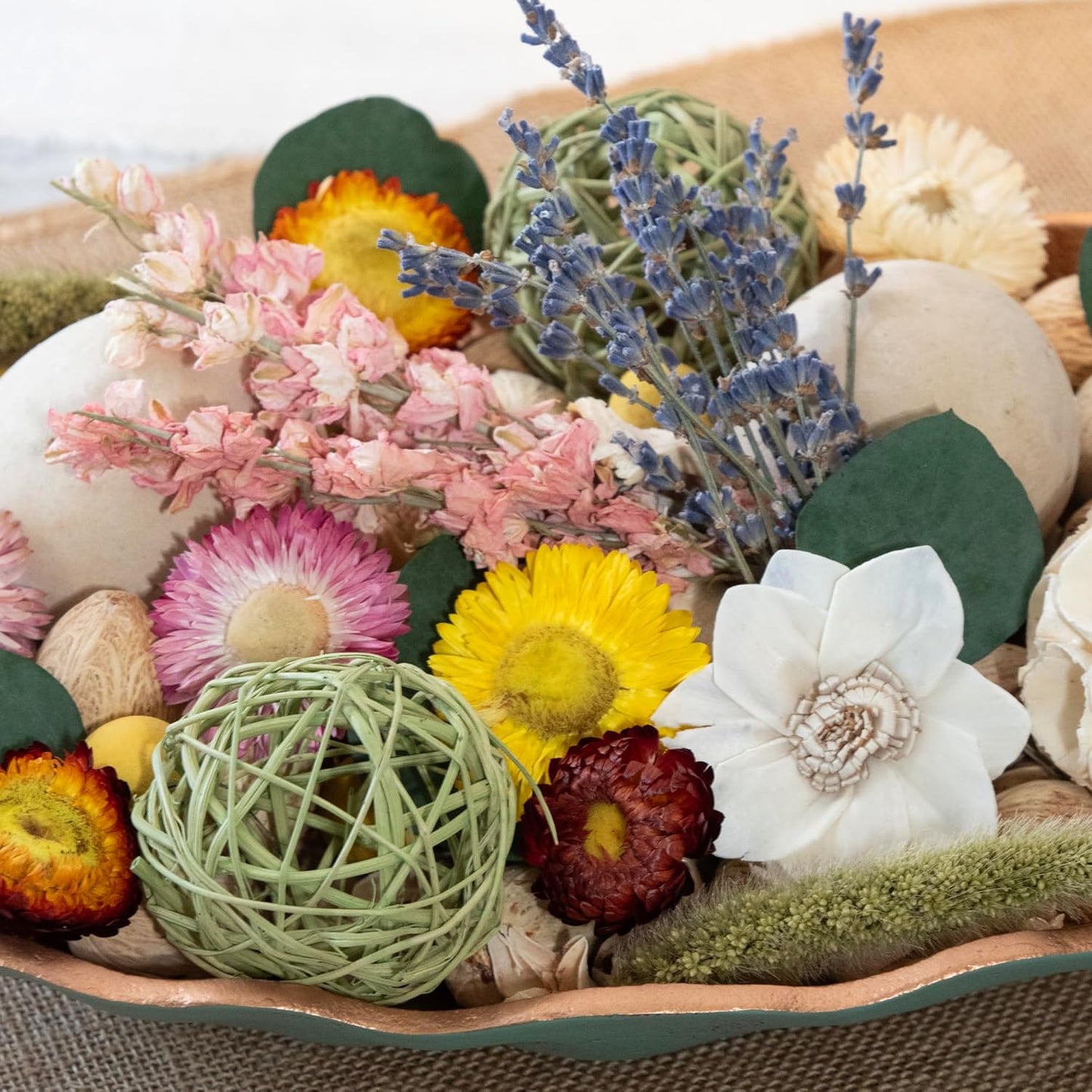 ANDALUCA Maison Box Fragrance Potpourri Decorative Vase & Bowl Filler Home Décor (Coconut Sandalwood)
