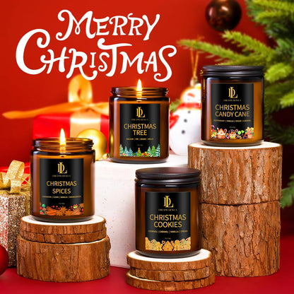 Scented Candles Set, 4 Pack Soy Candles for Home Scented, Candle Gifts for Men Women, Scents of Pineapple Cocktail/Coconut Vanilla/Pink Sands/Bahamian Breeze