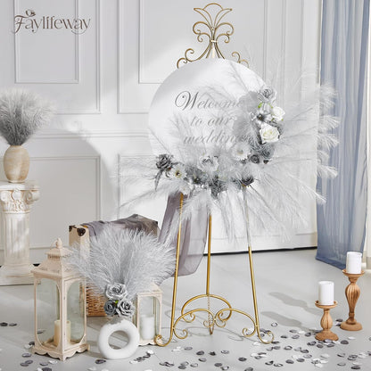 50pcs Pampas Grass 17in for Living Room Decor, Blush Pink Pampas Grass Decor, Fluffy Pink Flowers for Home Birthday Bathroom Baby Shower Wall Bow Decor(Blush & Cream & Pink)
